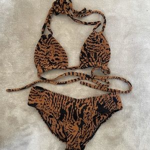 Montce Tigre Micro Scrunch bikini, size xs